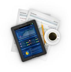 documents and tablet pc